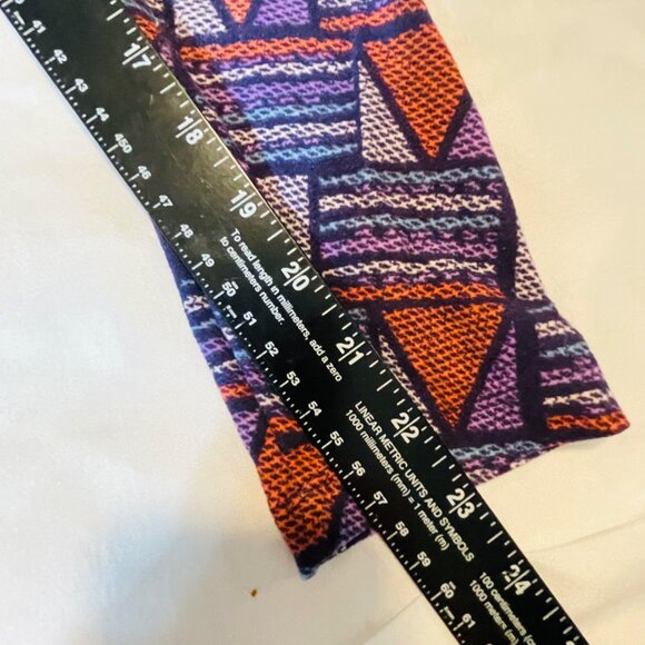 Lularoe Geometric Print Leggings One Size Polyester Spandex Blend - Picture 6 of 7